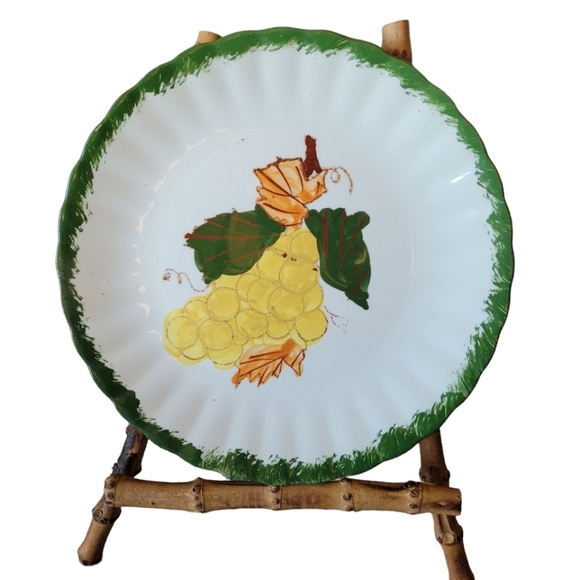 Vintage Blue Ridge Hand Painted Underglaze Southern Potteries Set of 4 Plates - Picture 5 of 9